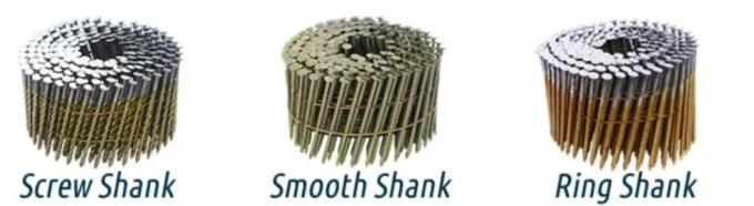 0.090" Galvanized Coil Nail Safety 15 Degree Wire Collated Coil Nails 0