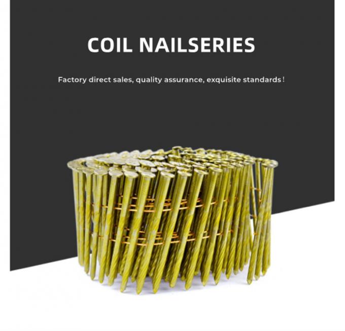 2 1/4&prime; &prime; X. 099&prime; &prime; Wire Pallet Coil Nails Clavos Helicoidales Screw Shank Diamond Point