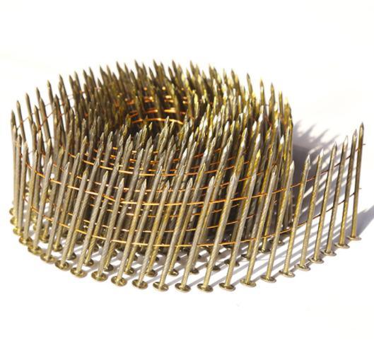 2 1/4&prime; &prime; X. 099&prime; &prime; Wire Pallet Coil Nails Clavos Helicoidales Screw Shank Diamond Point