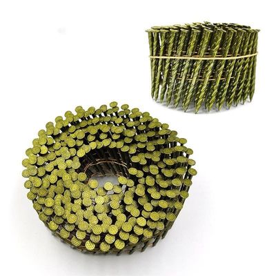Good price 0.083*2 Inch Galvanized Coil Nail White Paint Thread Shank Nails For Pallet Wood online