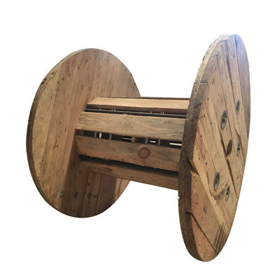 Good price Sturdy Wood Wire Reel 4 Way Big Wooden Cable Spool Durable online